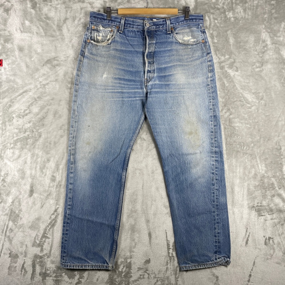 Vintage Levis 501xx Jeans Mens fits 36x30 Whisker Fade Shrink to Fit 501-0000